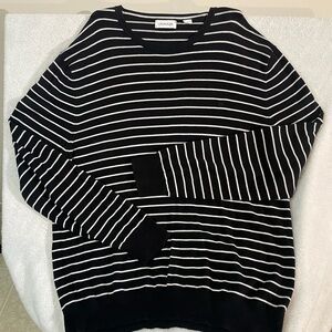 Calvin Klein Monochrome Striped Top